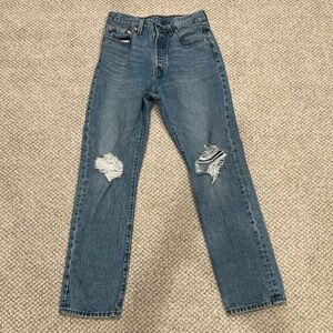 Levi's 501 Classic Distressed Denim Jeans